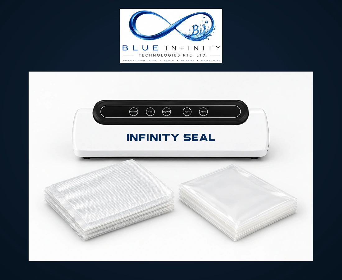 Infinity Seal starter bundle with two types of storage bags